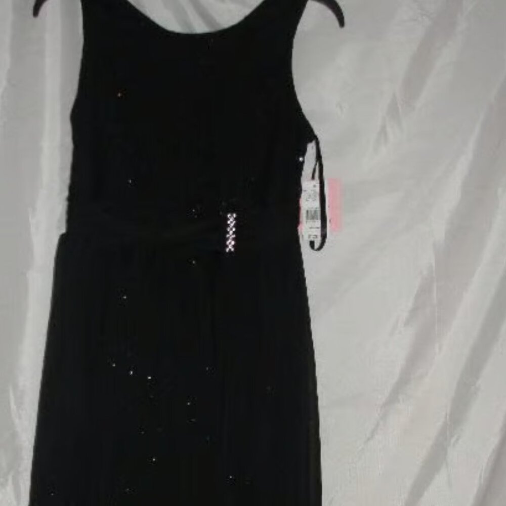 Girls Black Party Dress size 7 Amy's closet sleeveless Sequin bodice